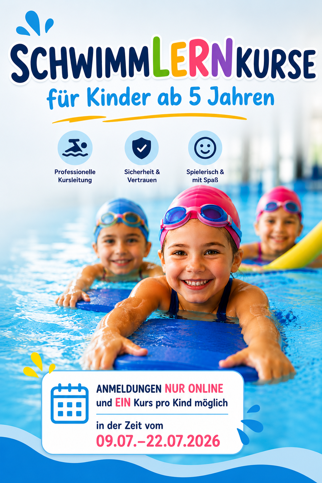 Öffnet die Seite 'Schwimmlernkurse Anmeldung'
